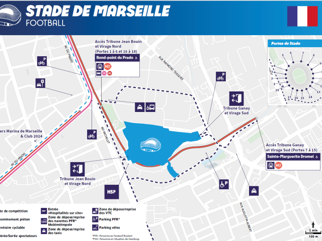 Plan Acces Stade De Marseille Jeux Olympiques